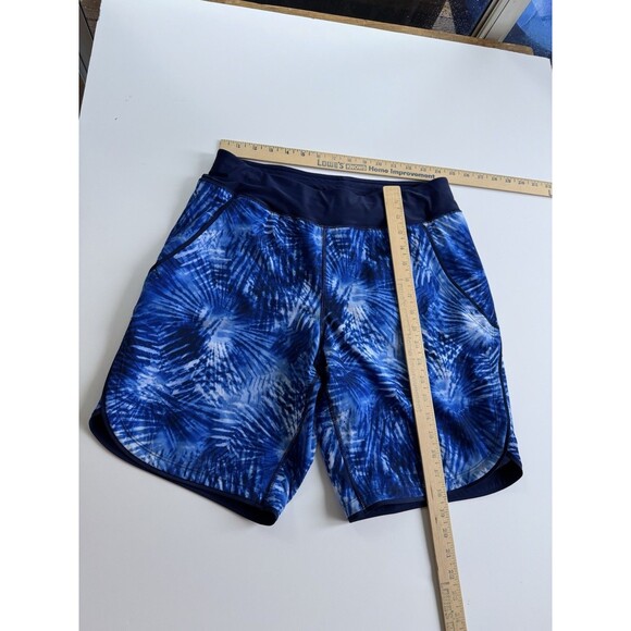 LANDS' END WOMEN'S QUICK DRY 5-INCH SWIM SHORTS WITH PANTY Size 8 Blue Swirl - Picture 10 of 16